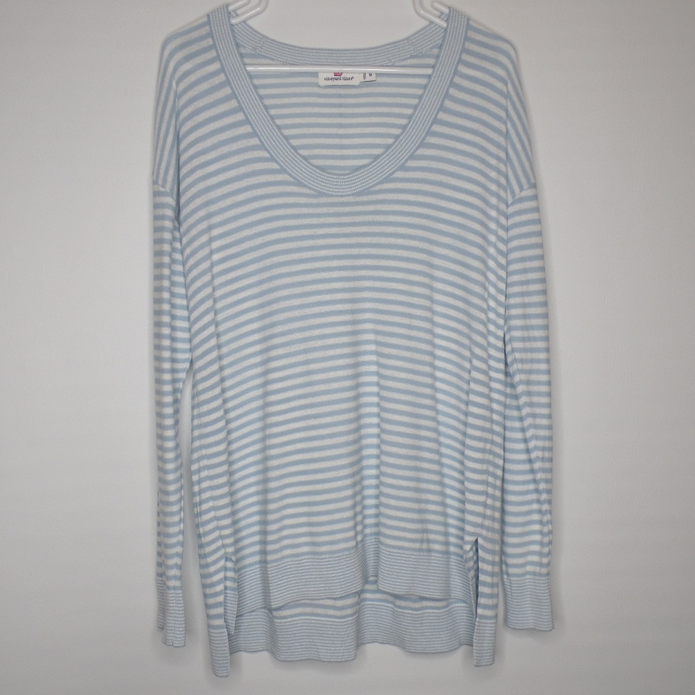 VINEYARD VINES | Double Stripe Scoop Neck Sweater
